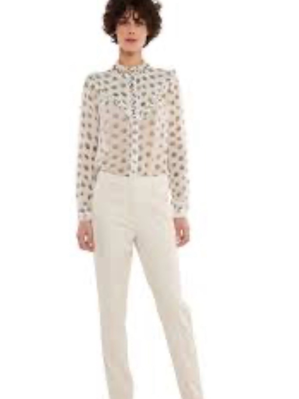 Essentiel Antwerp "Psychology" Daisy Print Jewelled Shirt Size 38 US 6